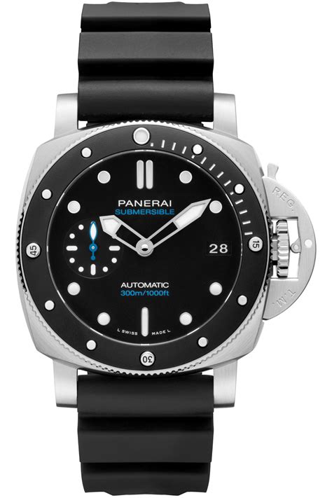 panerai luminor submersible black dial|panerai submersible 42mm price.